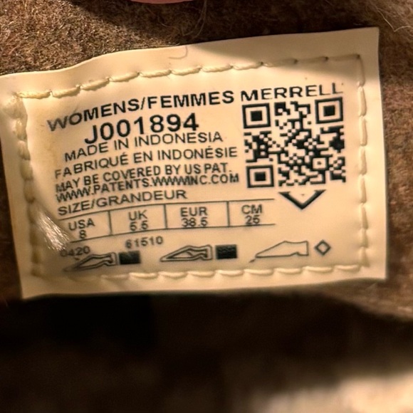 MERRELL Sz 8 Juno Wool Slip-On Sherpa Lined Clogs Colourful Pattern Round Toe - Picture 6 of 8